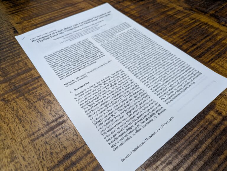 Journal of Robotics and MechatronicsにM1田山佳宗さんの研究成果が掲載されました。