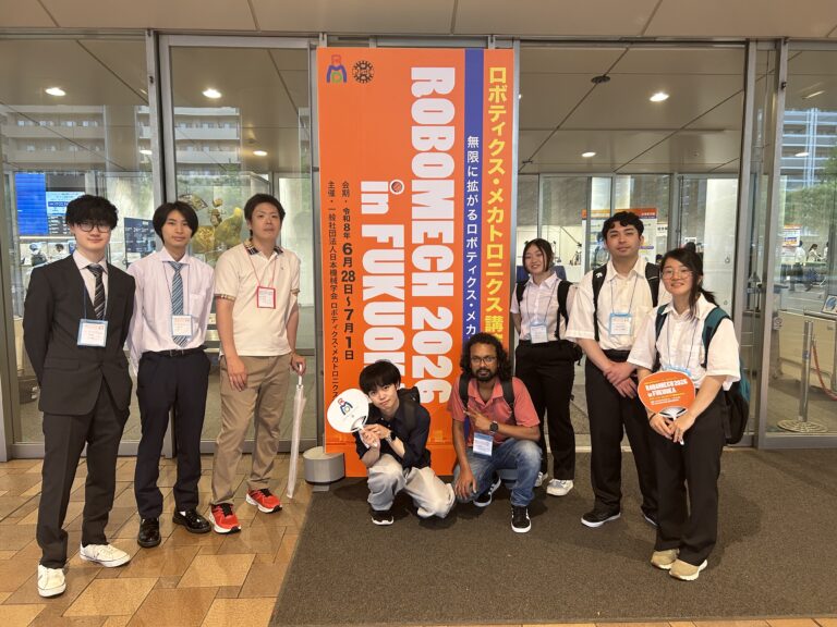 ROBOMECH2026でM1 2名とB4 5名が口頭発表をしました。